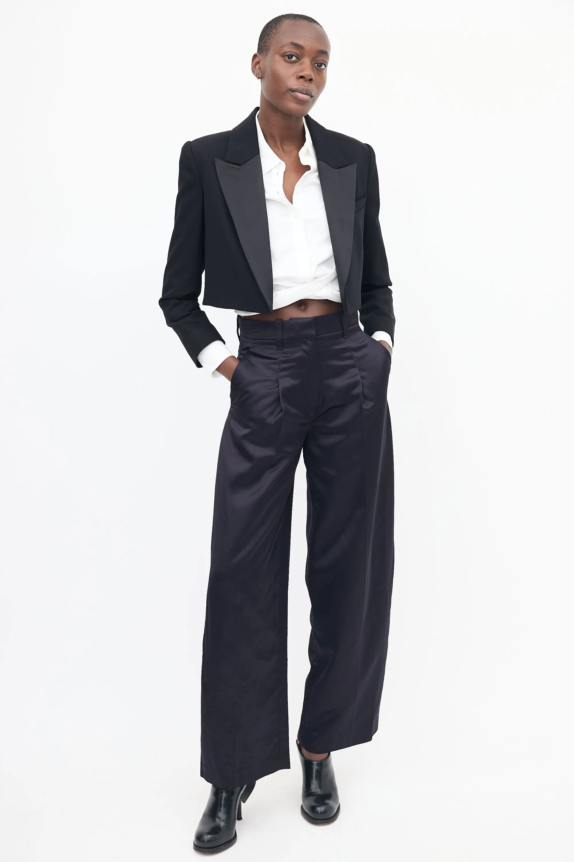 Anderson Cropped Tux Blazer