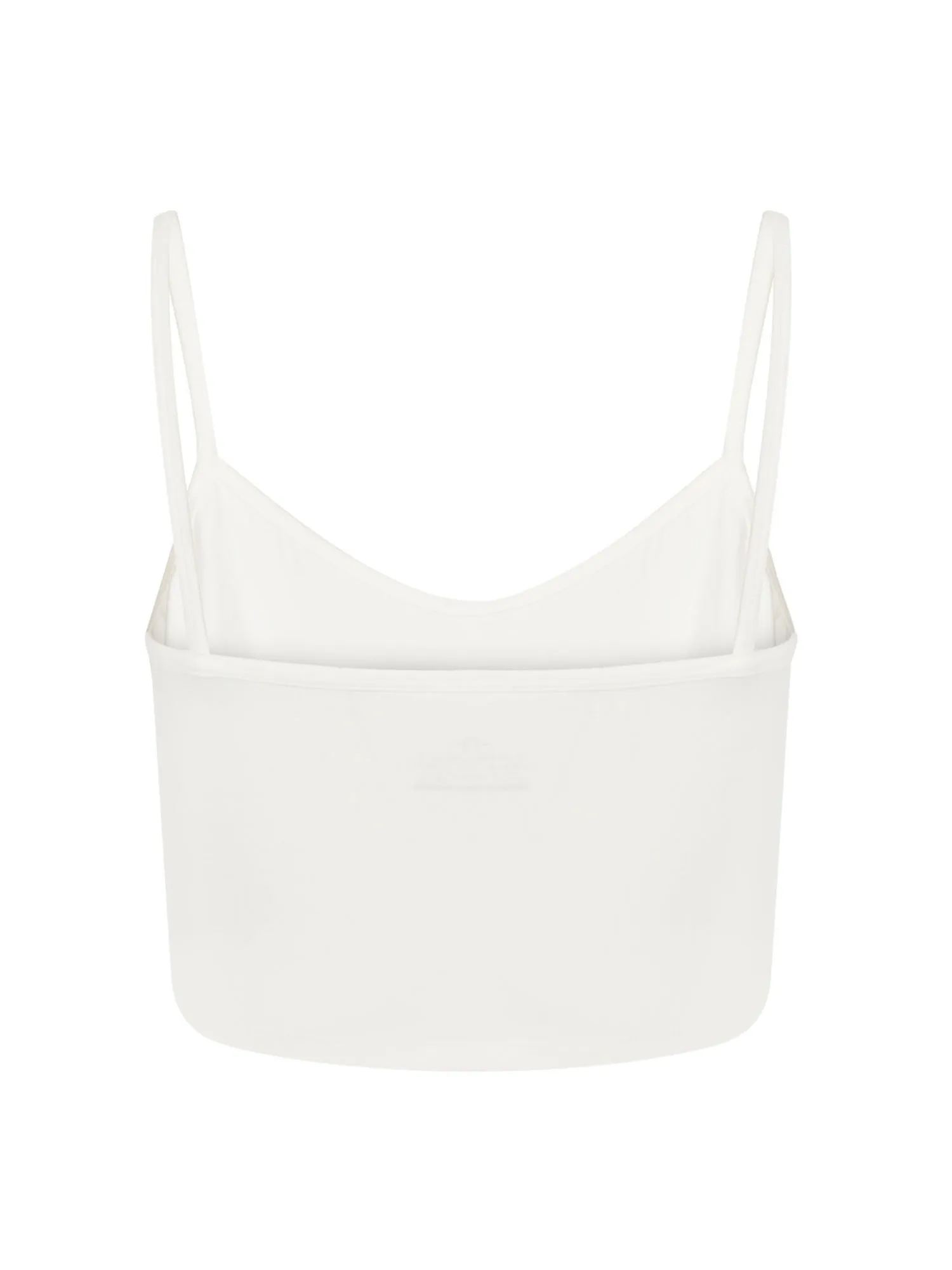 Bamboo Crop Layering Singlet - Cream
