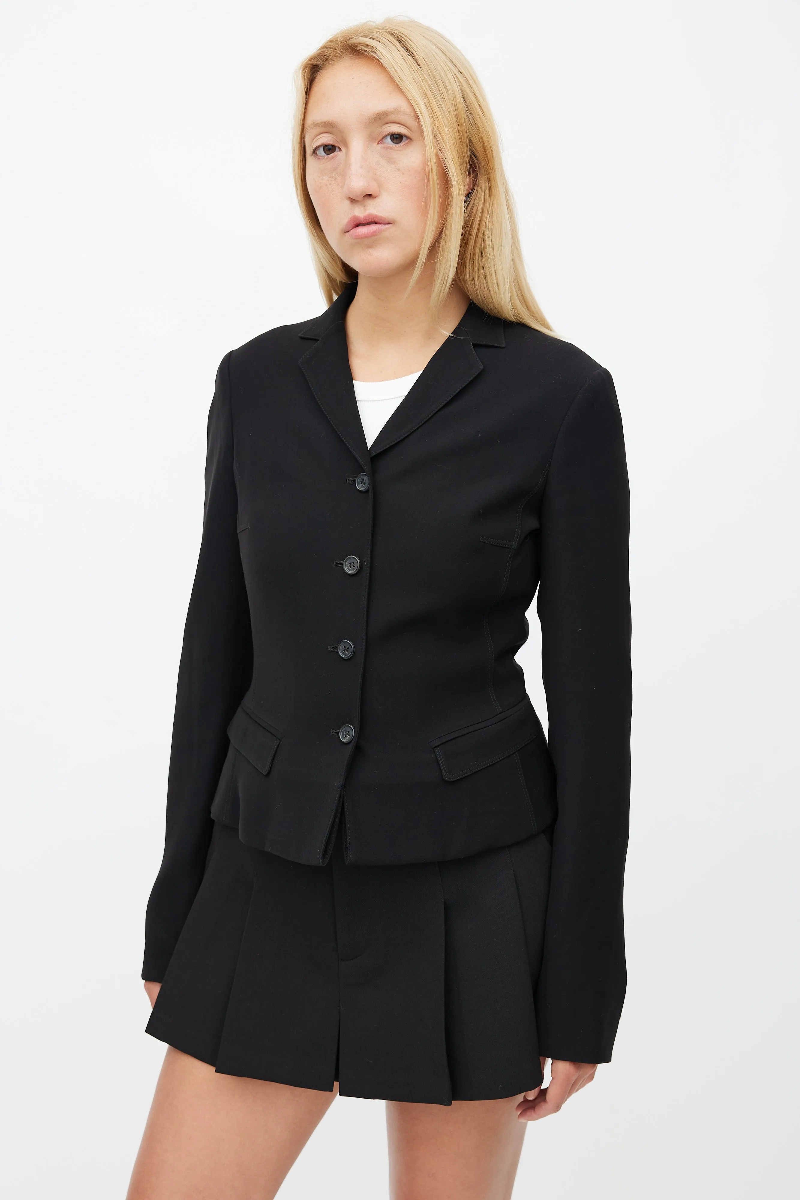 Black Cropped Blazer