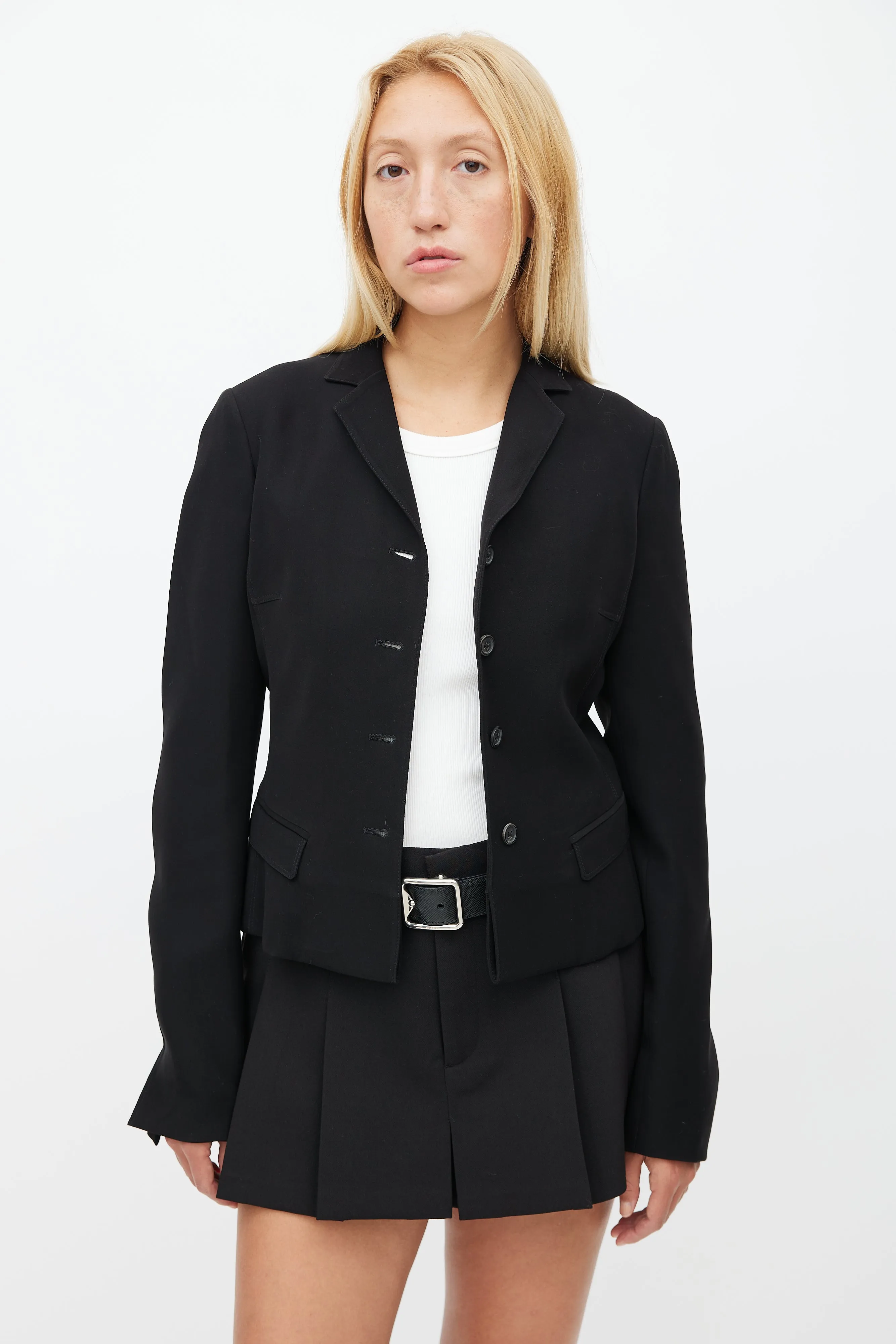 Black Cropped Blazer