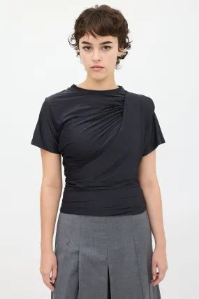 Black Cut Out Layered Sash Top
