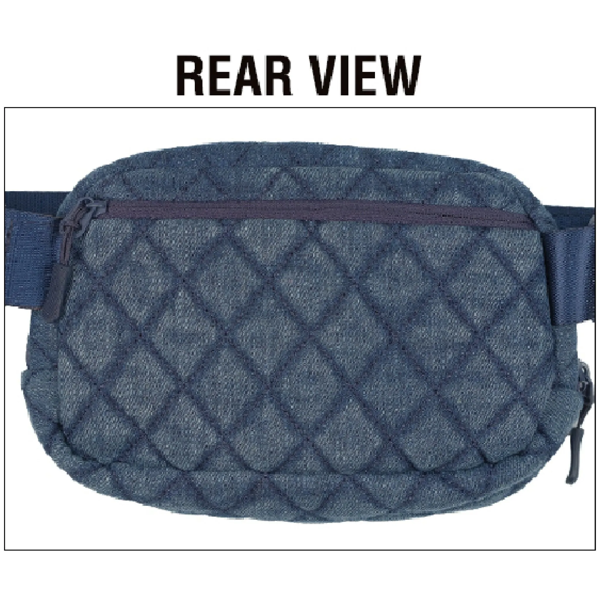 CC Denim Diamond Quilted Fanny Pack by Truly Contagious