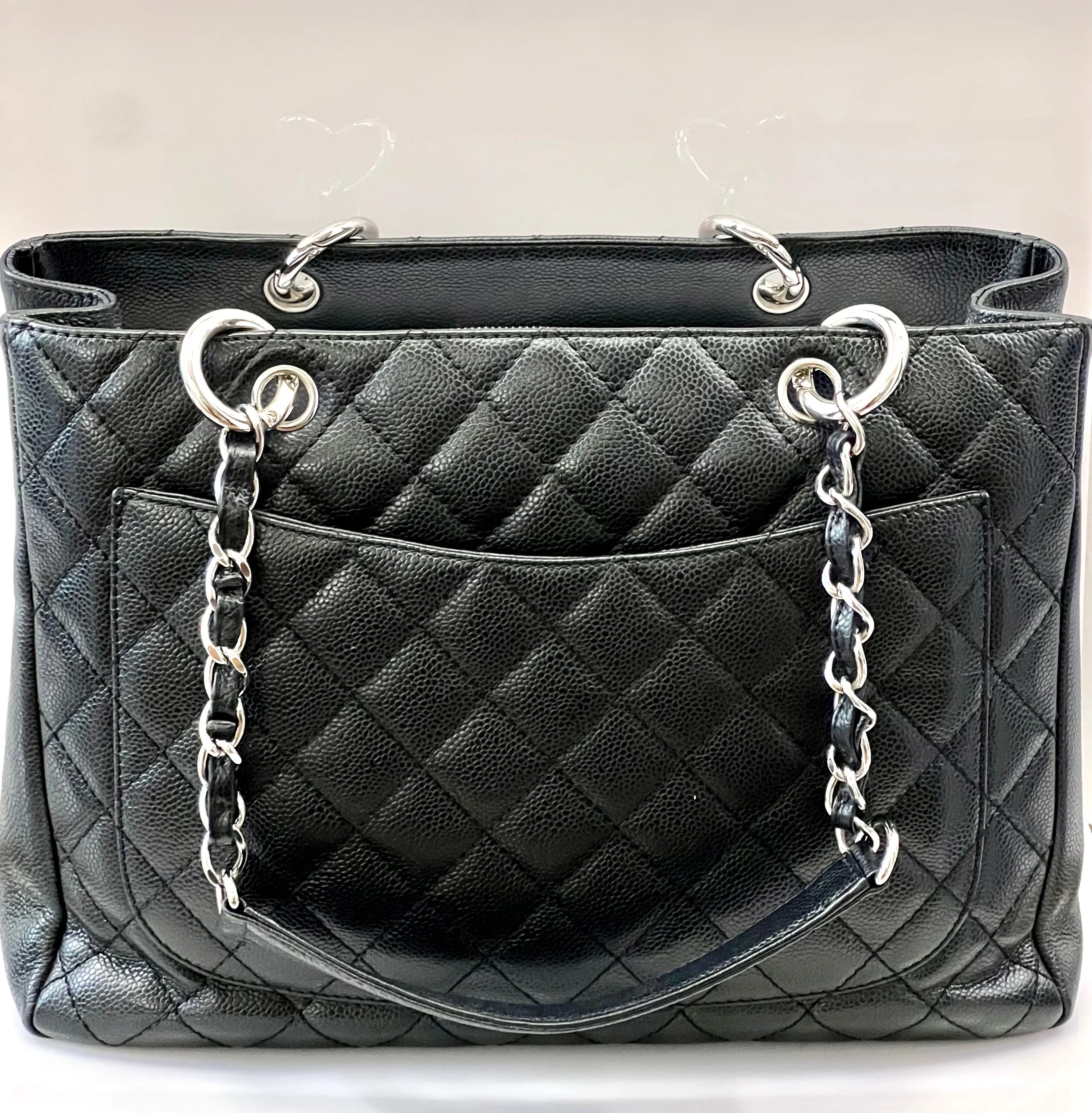 CHANEL CAVIAR QUILTED LEATHER GST TOTE BAG
