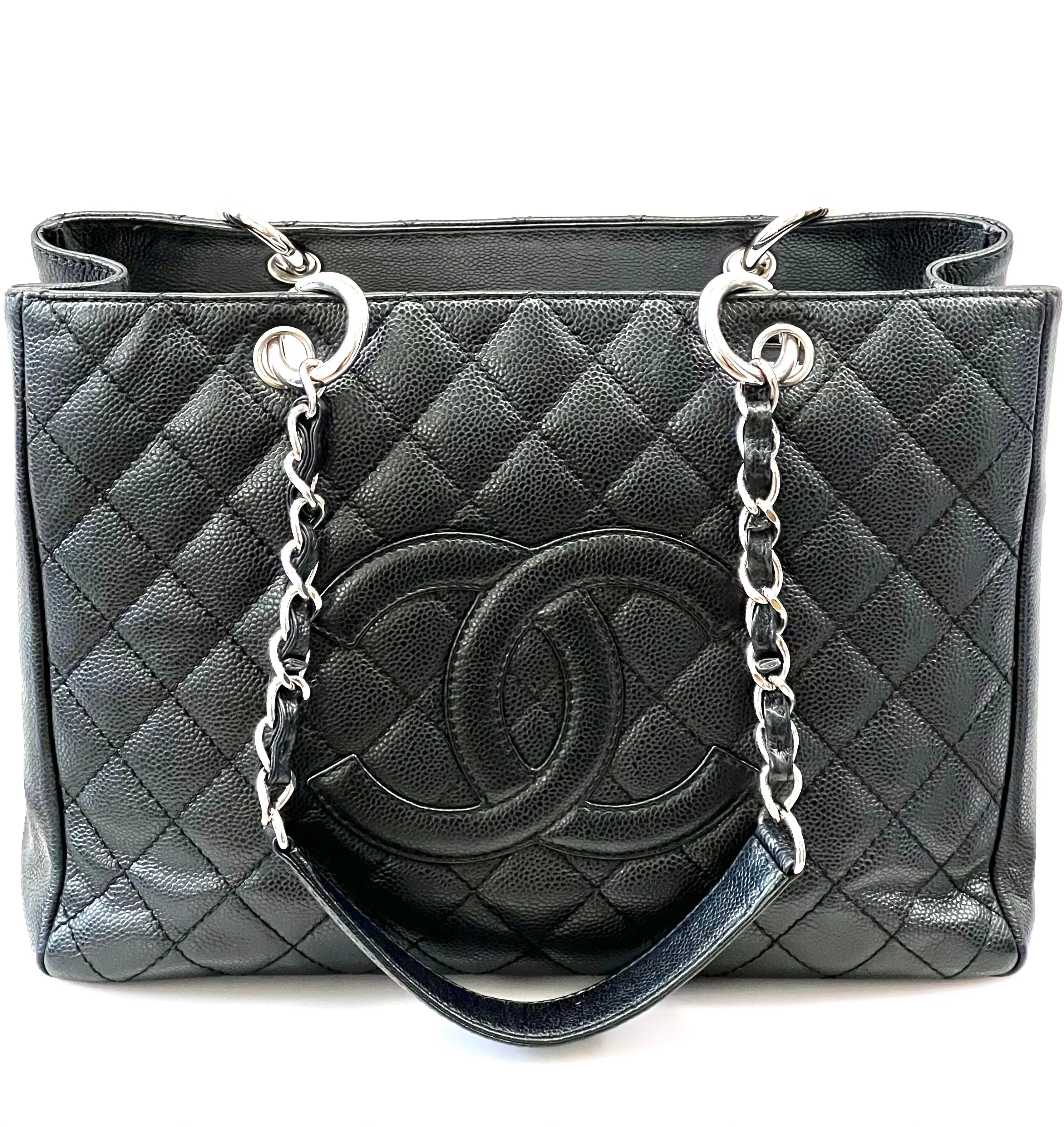 CHANEL CAVIAR QUILTED LEATHER GST TOTE BAG