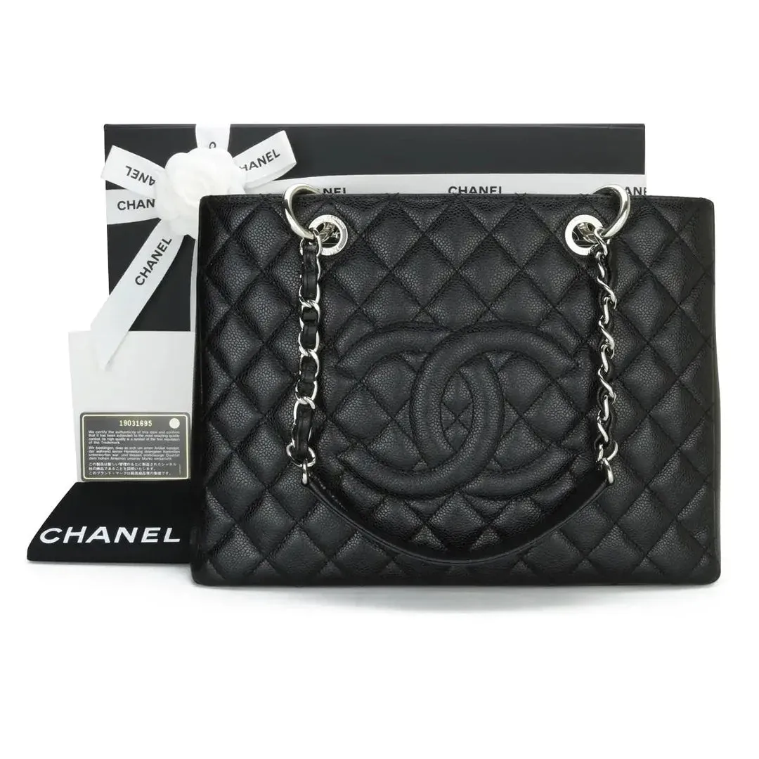 CHANEL CAVIAR QUILTED LEATHER GST TOTE BAG