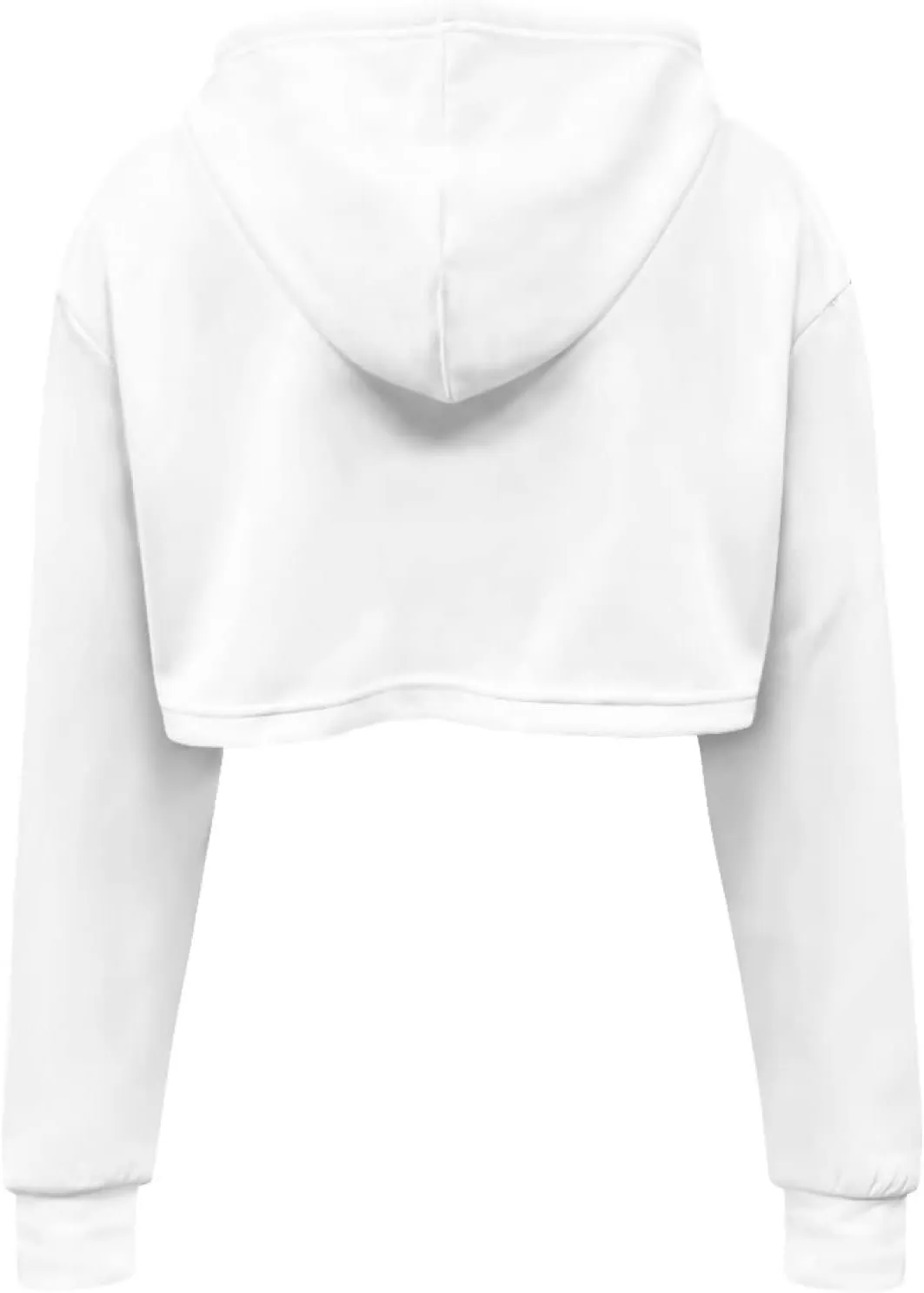 Flashideas Crop Top Long Sleeve Casual Workout Oversized Crop Tops Fashion Hoodies Short Version
