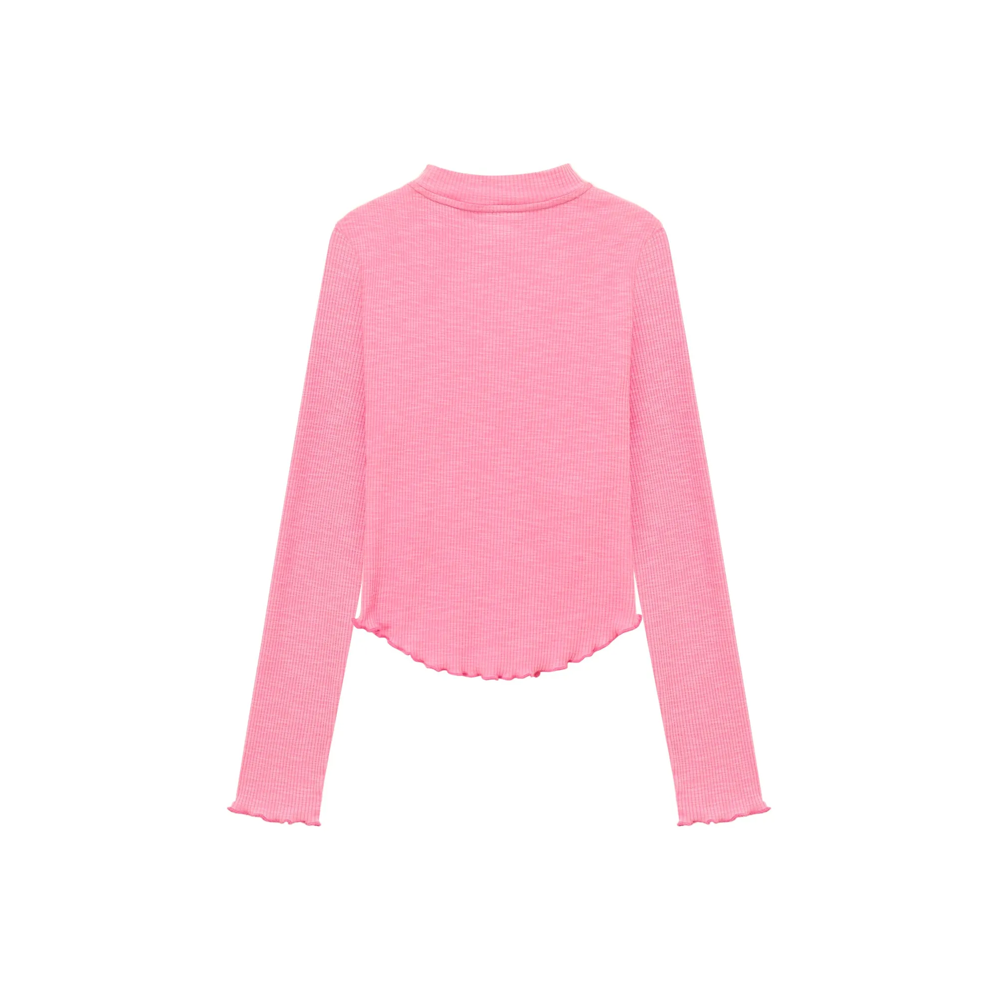 Front Slit Ruffle String T-Shirt