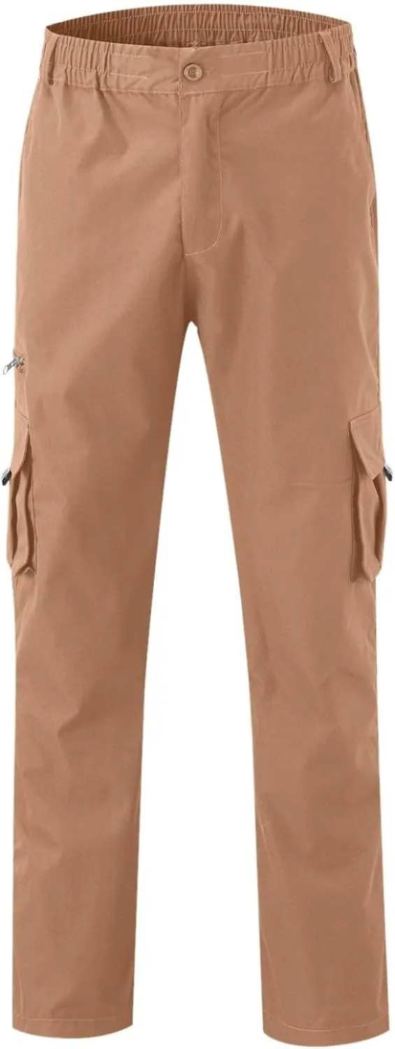 Fxbar Men's Outdoor Cargo Pant Relaxed Fit Lightweight Hiking Jogger Classic Fit Multi Pockets Trendy Trousers