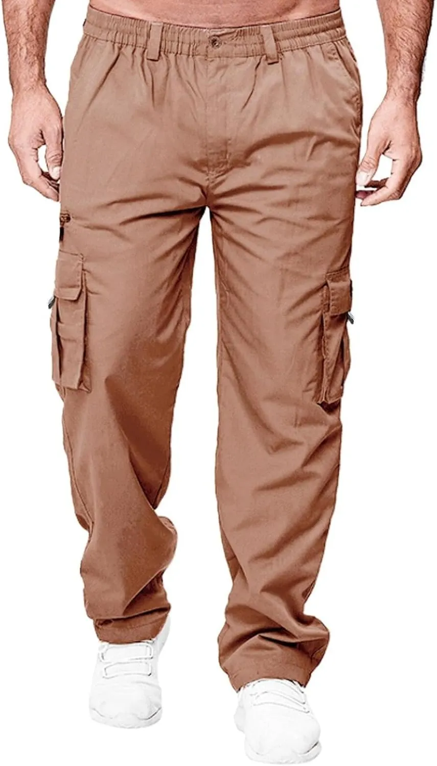 Fxbar Men's Outdoor Cargo Pant Relaxed Fit Lightweight Hiking Jogger Classic Fit Multi Pockets Trendy Trousers