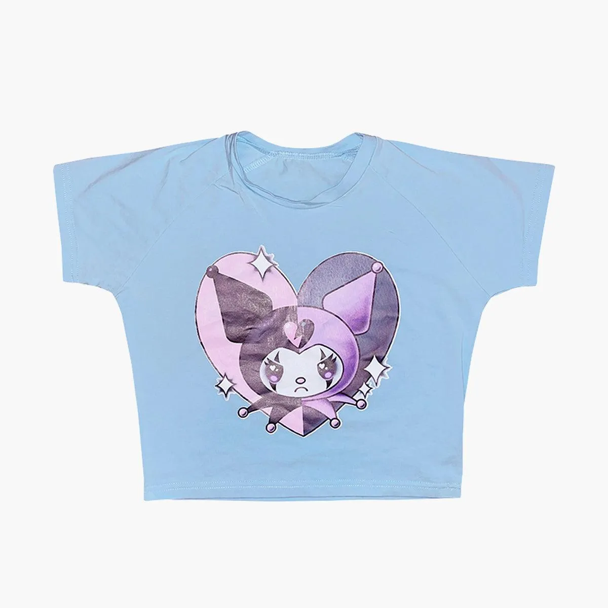 Kuromi Evil Jester Soft Blue Crop Top