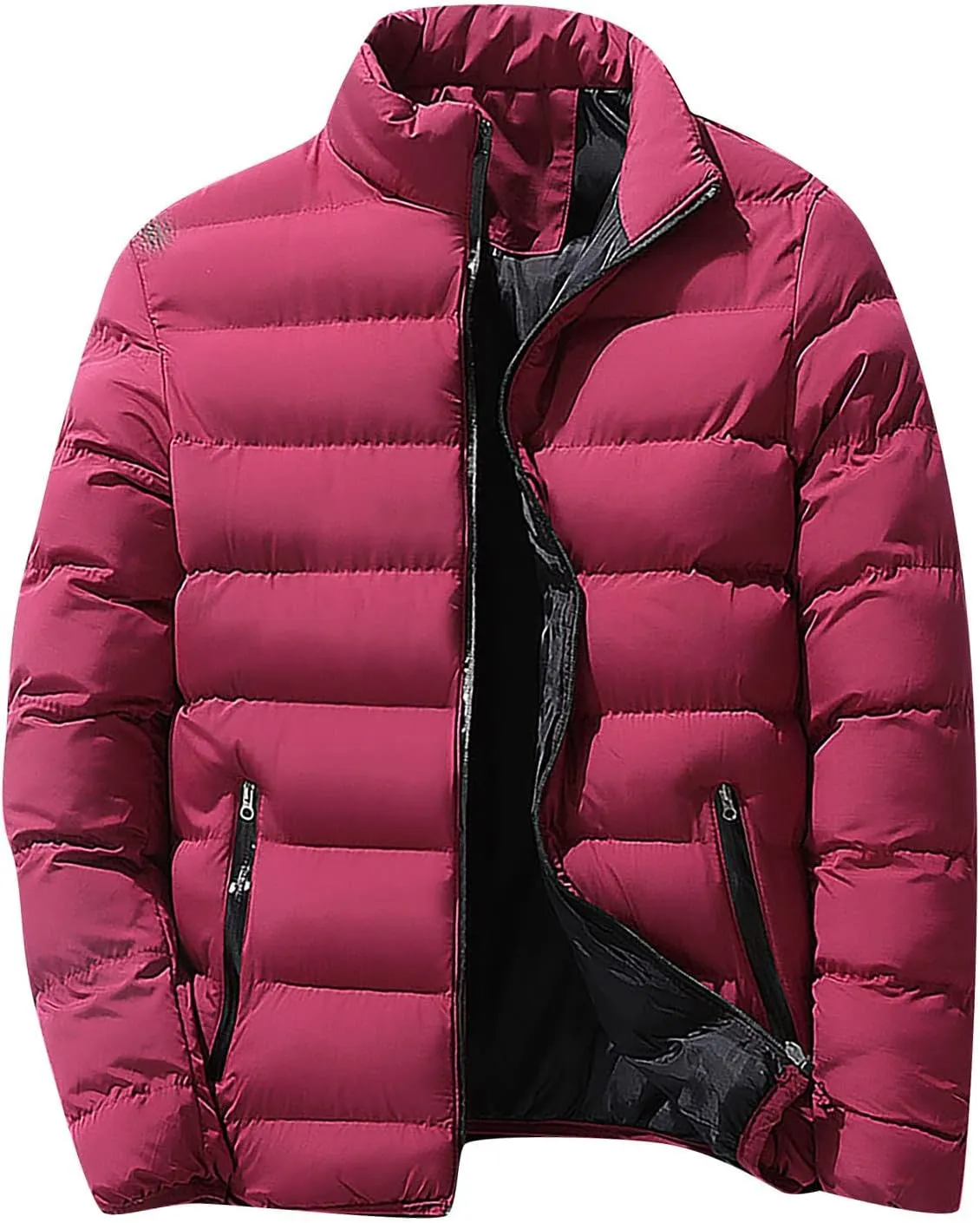 Men's Lightweight Puffer Jacket Winter Puffer Jacket Fleece Warm Coat Outerwear Cold Weather Jackets, L-5XL