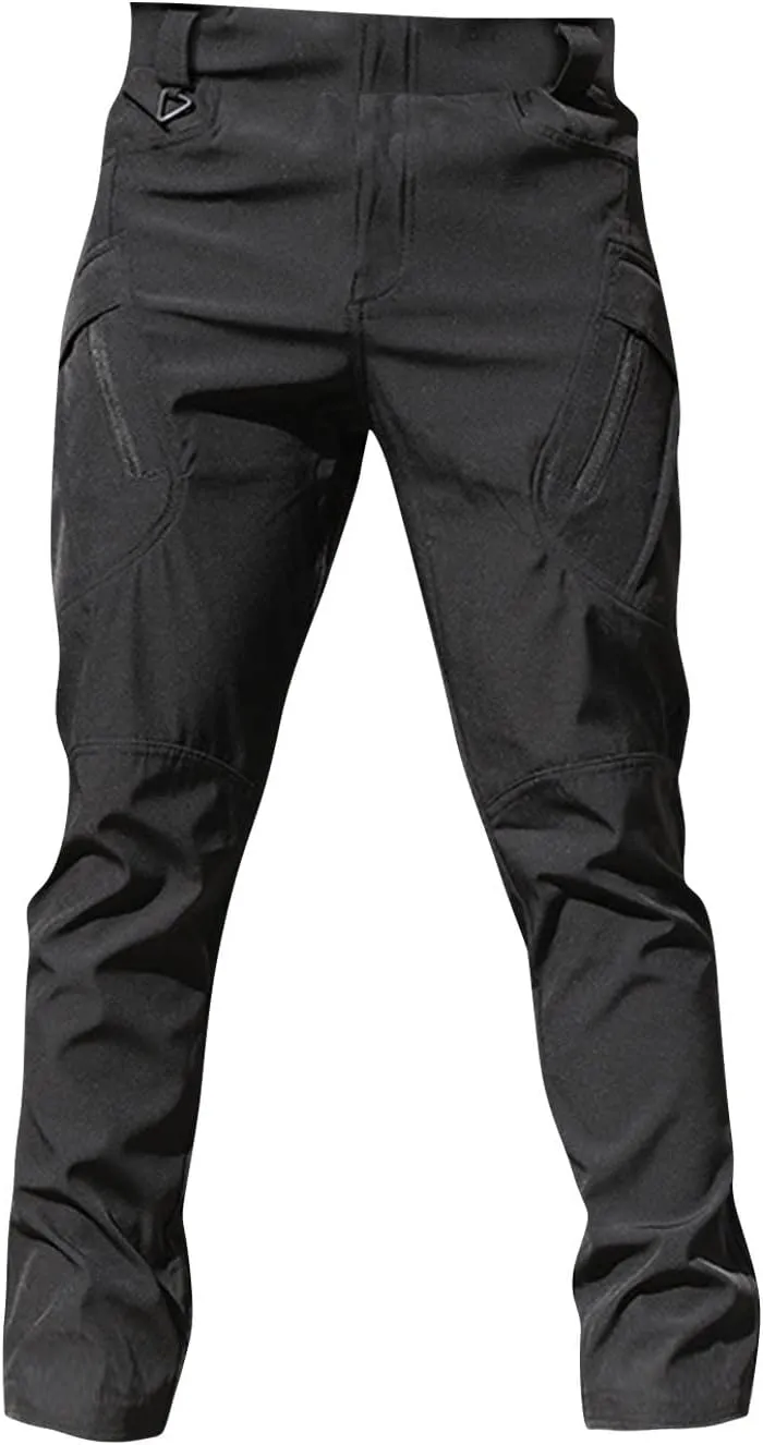 Mens Outdoor Cargo Work Pants Stretchy Lightweight Relaxed Fit Water-Resistant Ripstop Tactical Pants Hiking Pants