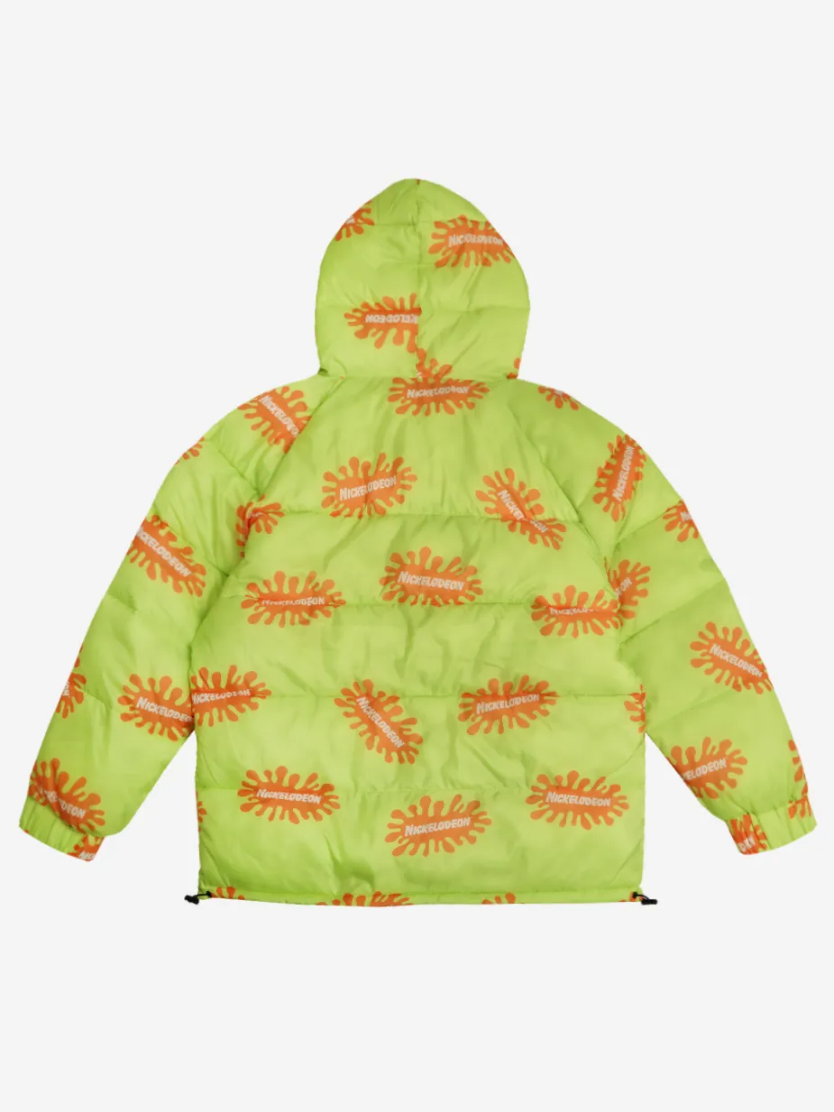 Repeat Logo Lime Puffer Hoodie