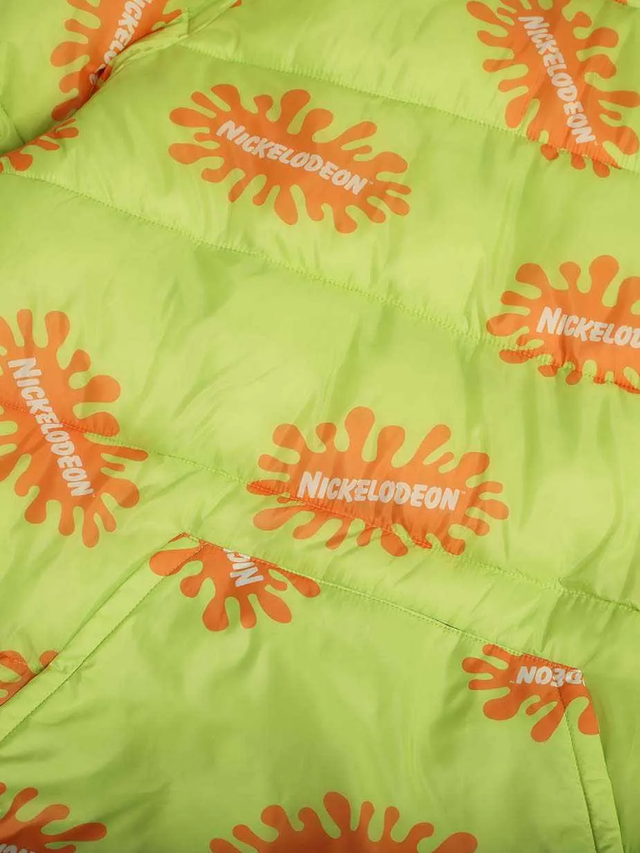 Repeat Logo Lime Puffer Hoodie