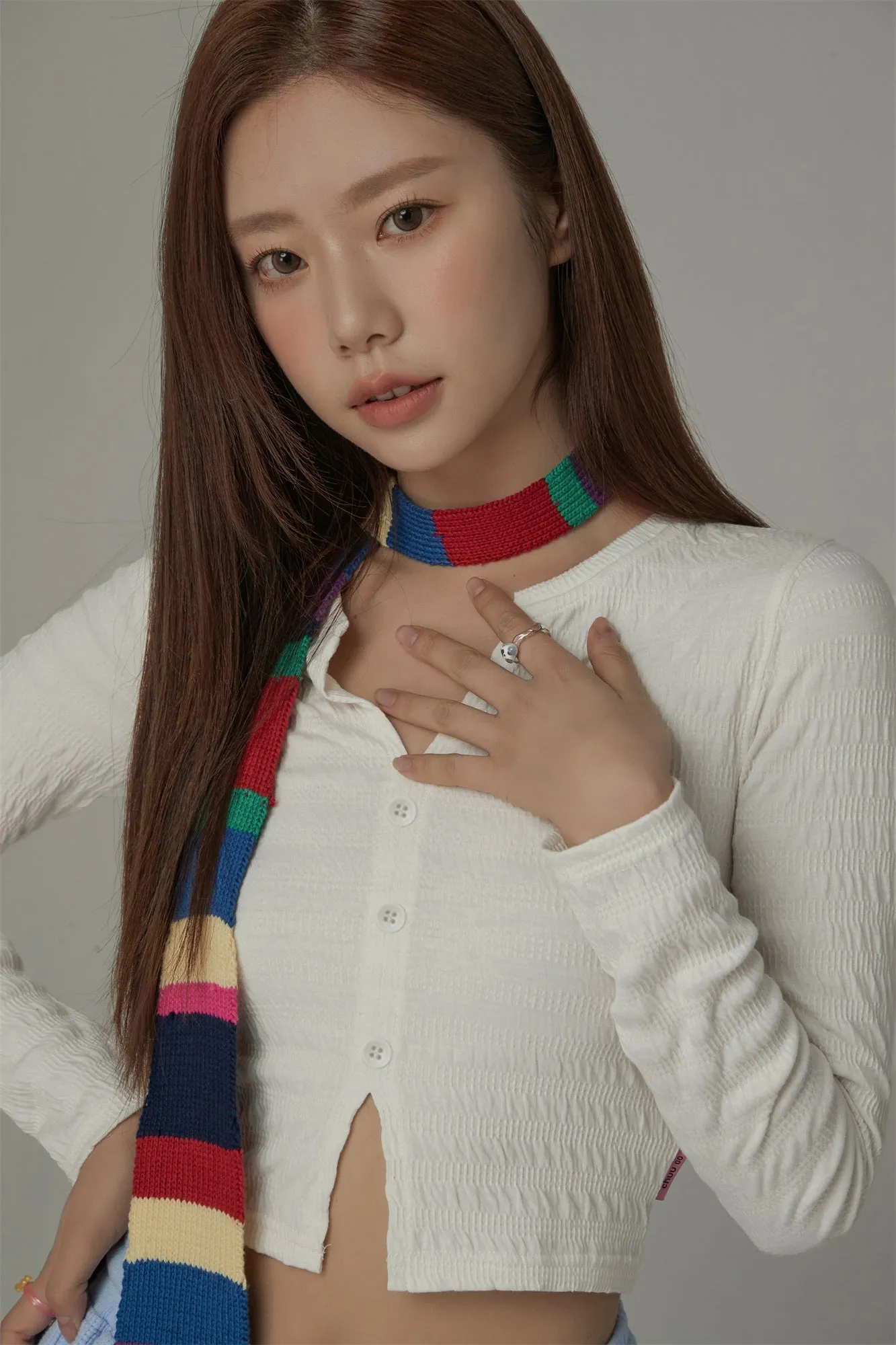 Slit Cropped T-Shirt