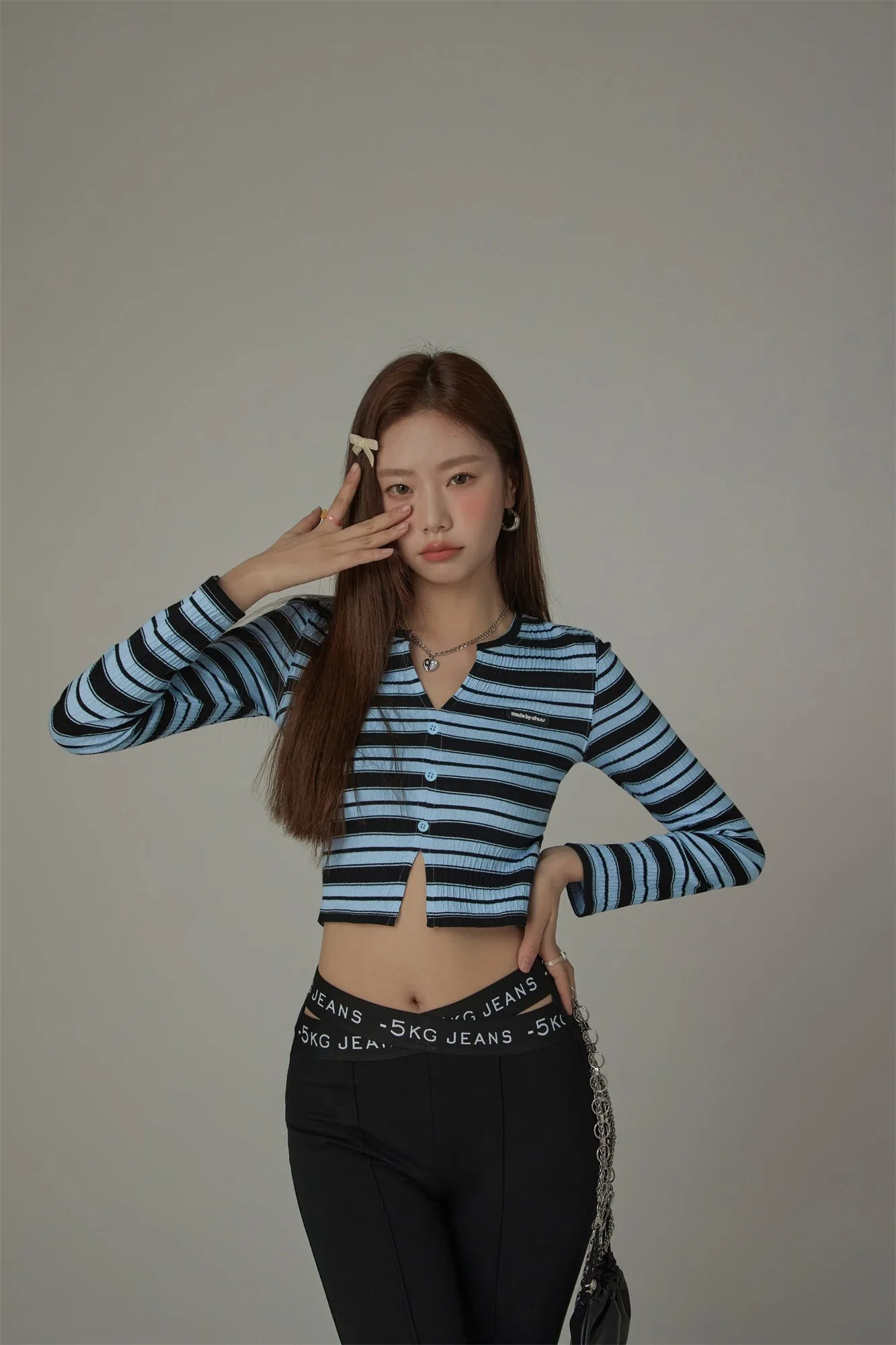Slit Cropped T-Shirt