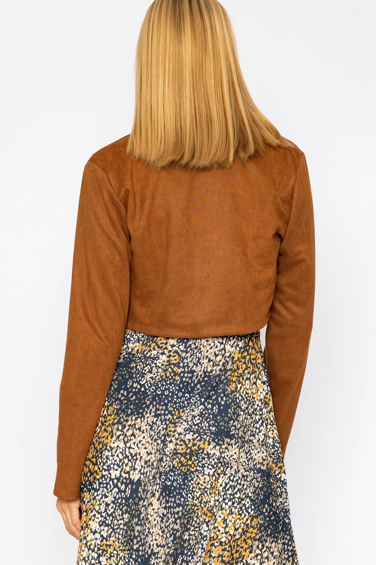 Suede Bolero in Camel