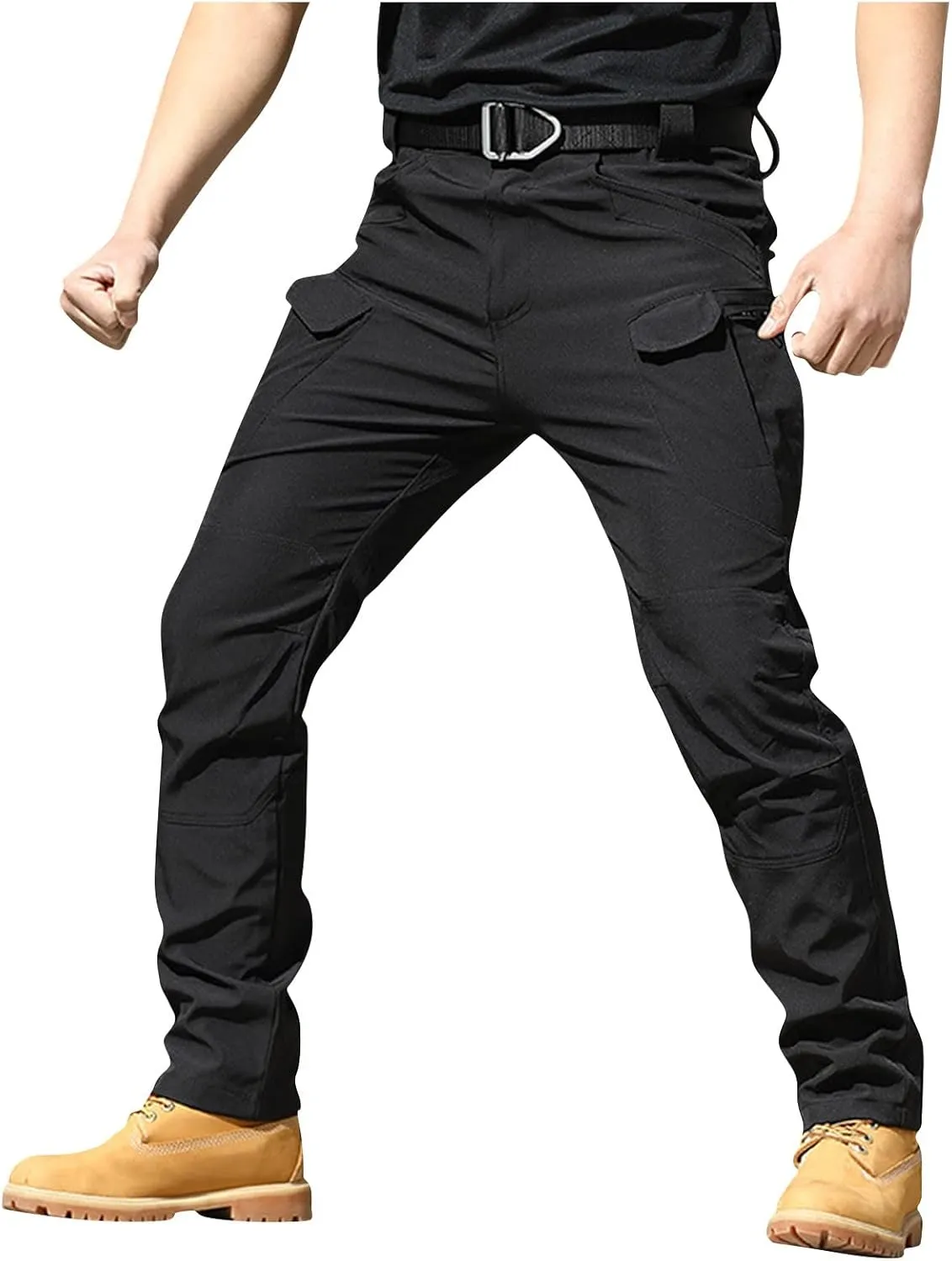 Tactical Pants for Men Waterproof Stretch Cargo Pants with Multi Pockets Relaxed Fit Work Hiking Pants
