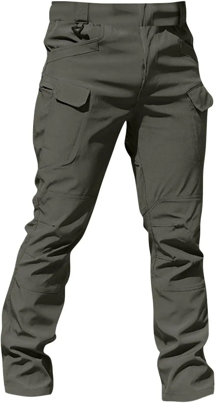 Tactical Pants for Men Waterproof Stretch Cargo Pants with Multi Pockets Relaxed Fit Work Hiking Pants