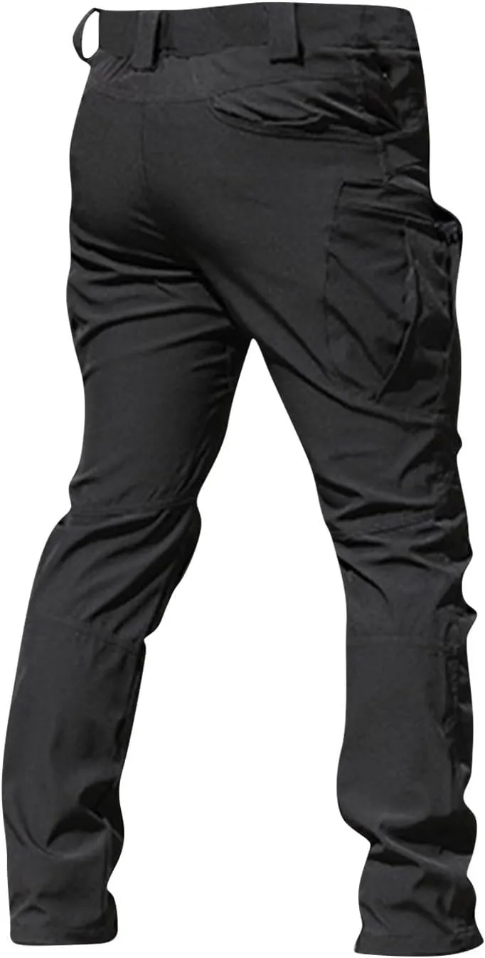 Tactical Pants for Men Waterproof Stretch Cargo Pants with Multi Pockets Relaxed Fit Work Hiking Pants