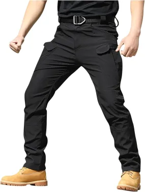 Tactical Pants for Men Waterproof Stretch Cargo Pants with Multi Pockets Relaxed Fit Work Hiking Pants