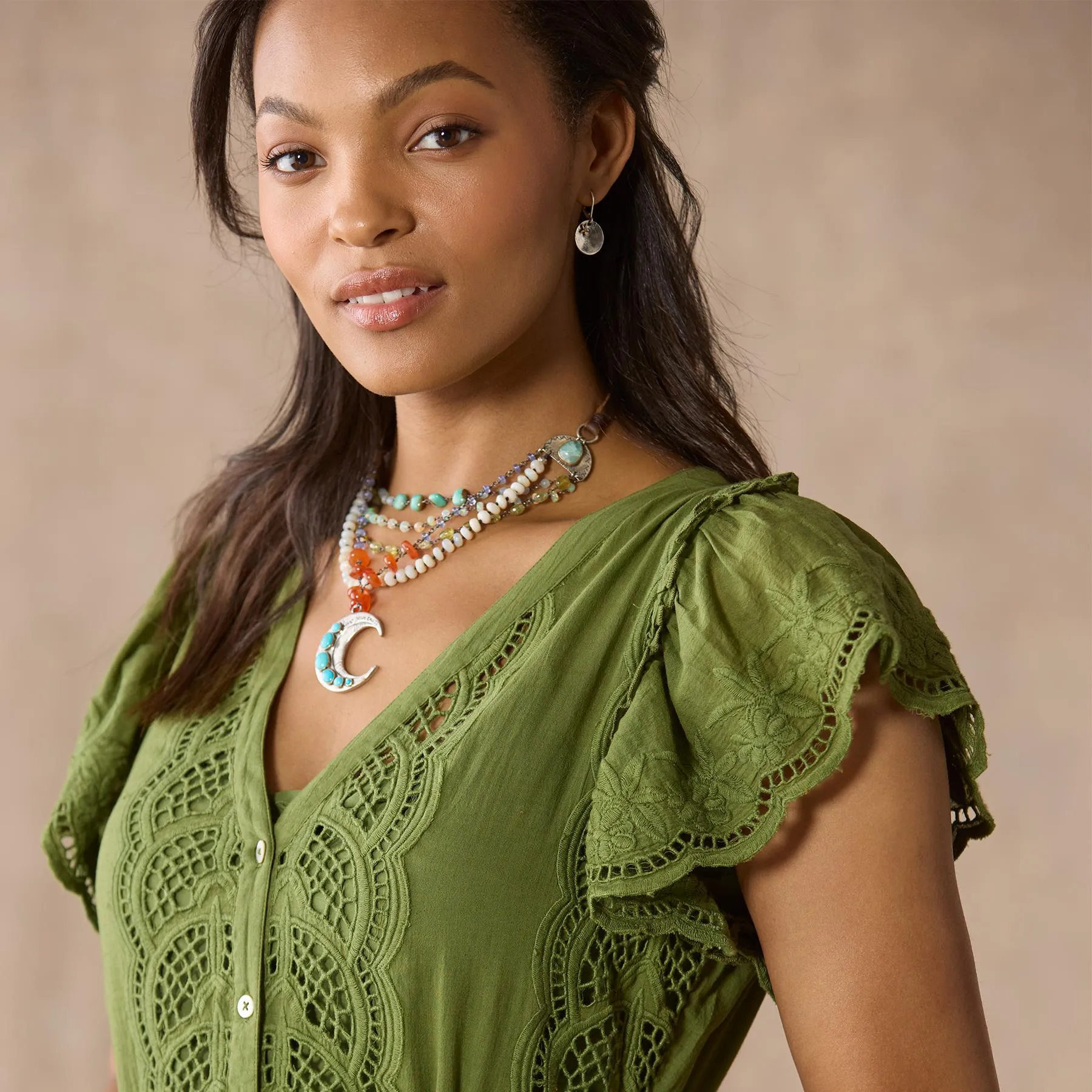 Talara Eyelet Dress, Petite