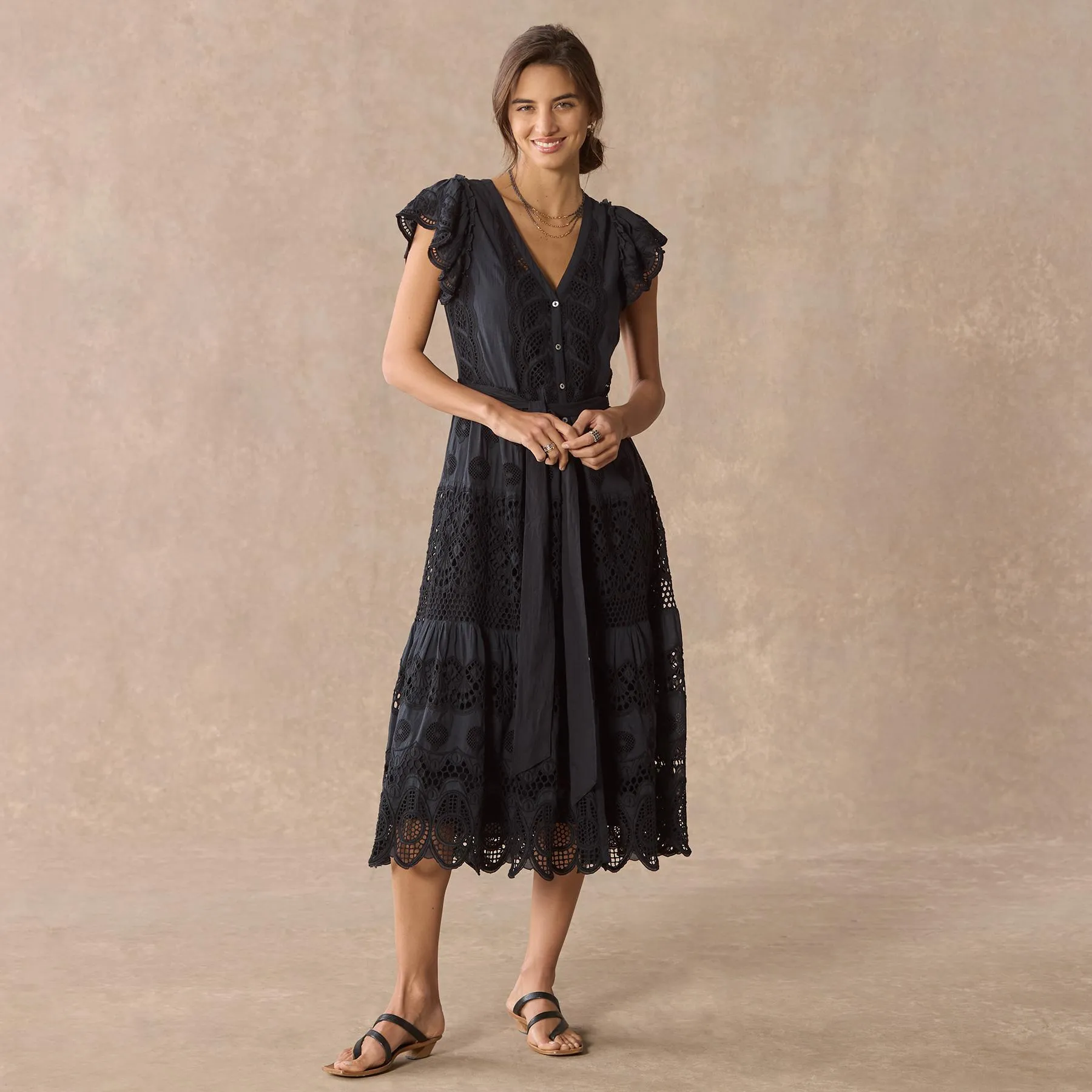 Talara Eyelet Dress, Petite