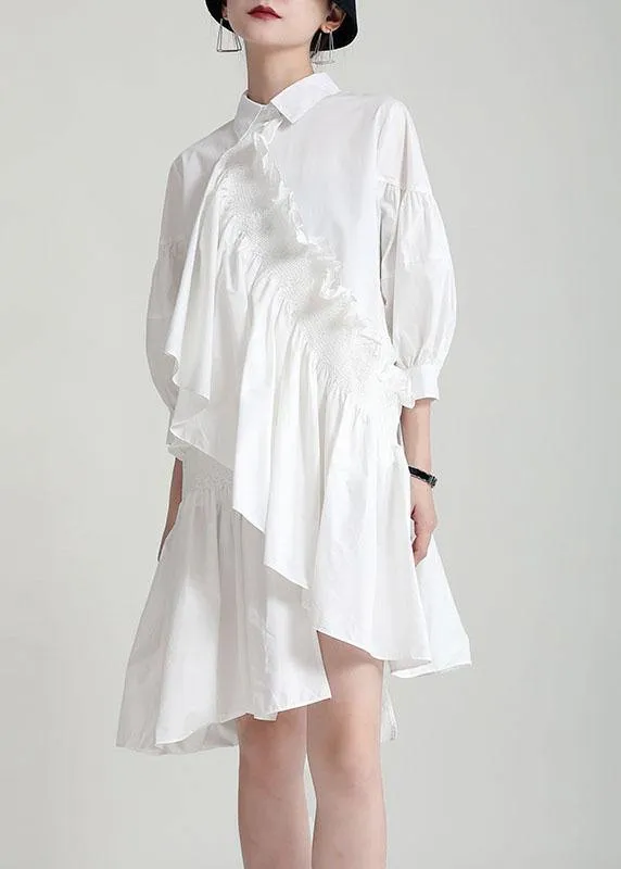 Unique Black Asymmetrical Design Patchwork Summer Robe Dresses