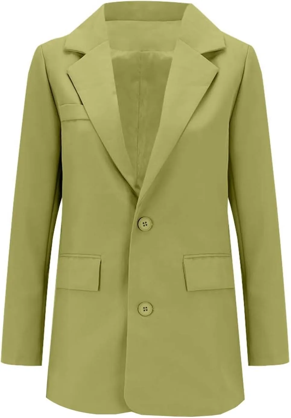 Women's 2024 Winter Casual Blazers Long Sleeve Lapel Open Front Button Work Office Blazer Jackets with Pockets