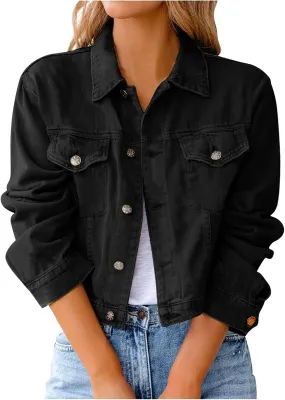 Womens Military Safari Cropped Jackets Button Down Lightweight Crop Bomber Jacket Y2K Trendy Crop Jackets with Pockets